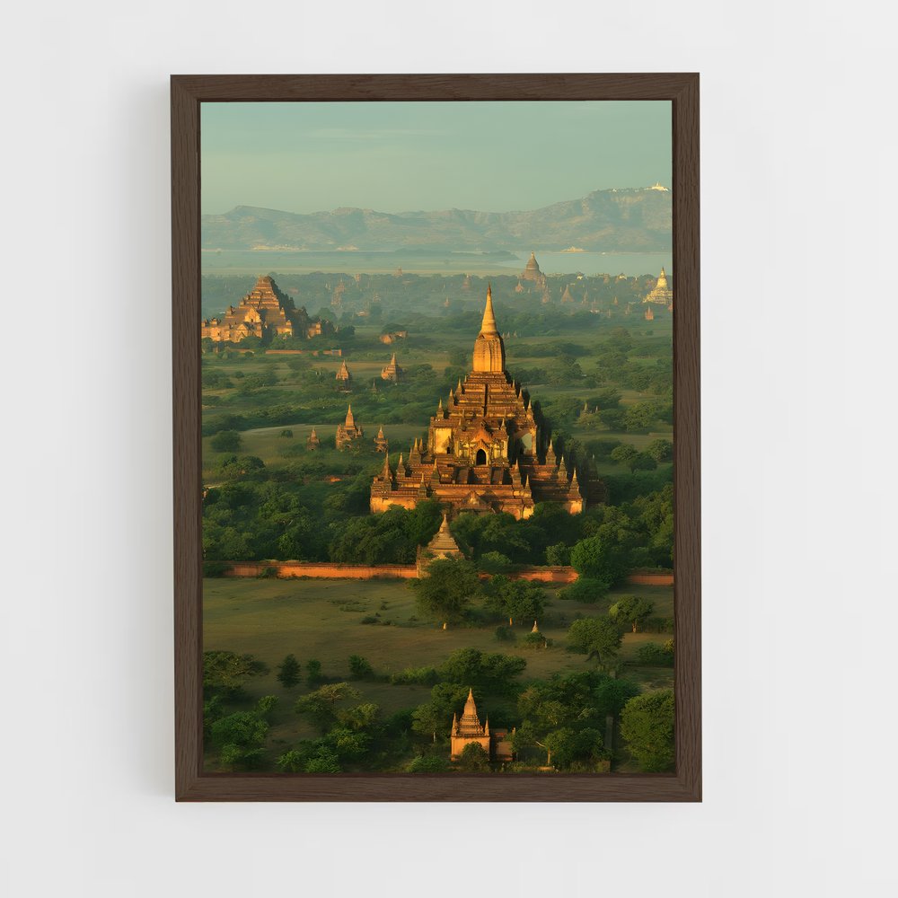 ap-bagan temples-1 cadre Bois foncé