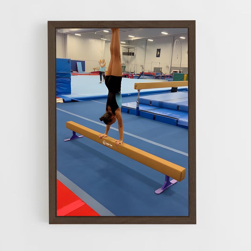 ap-balance beam gymnastics-1 cadre Bois foncé