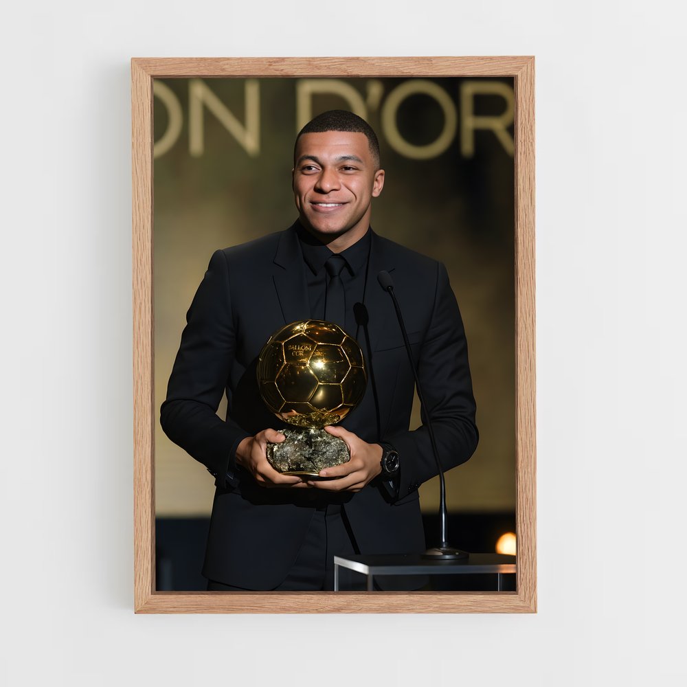 ap-ballon d'or-2 cadre Bois clair