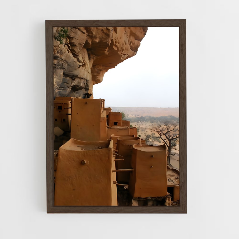 ap-bandiagara escarpment-2 cadre Bois foncé