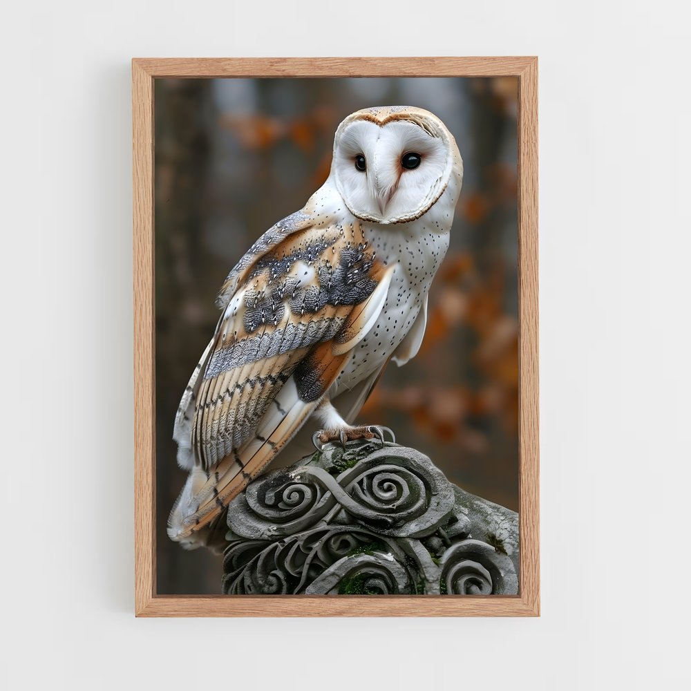 ap-barn owl-8 cadre Bois clair
