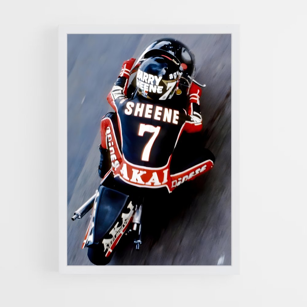 ap-barry sheene-7 cadre Blanc