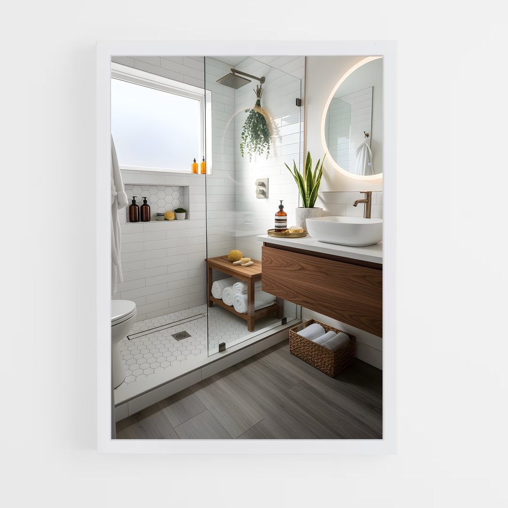 ap-bathroom-15 cadre Blanc