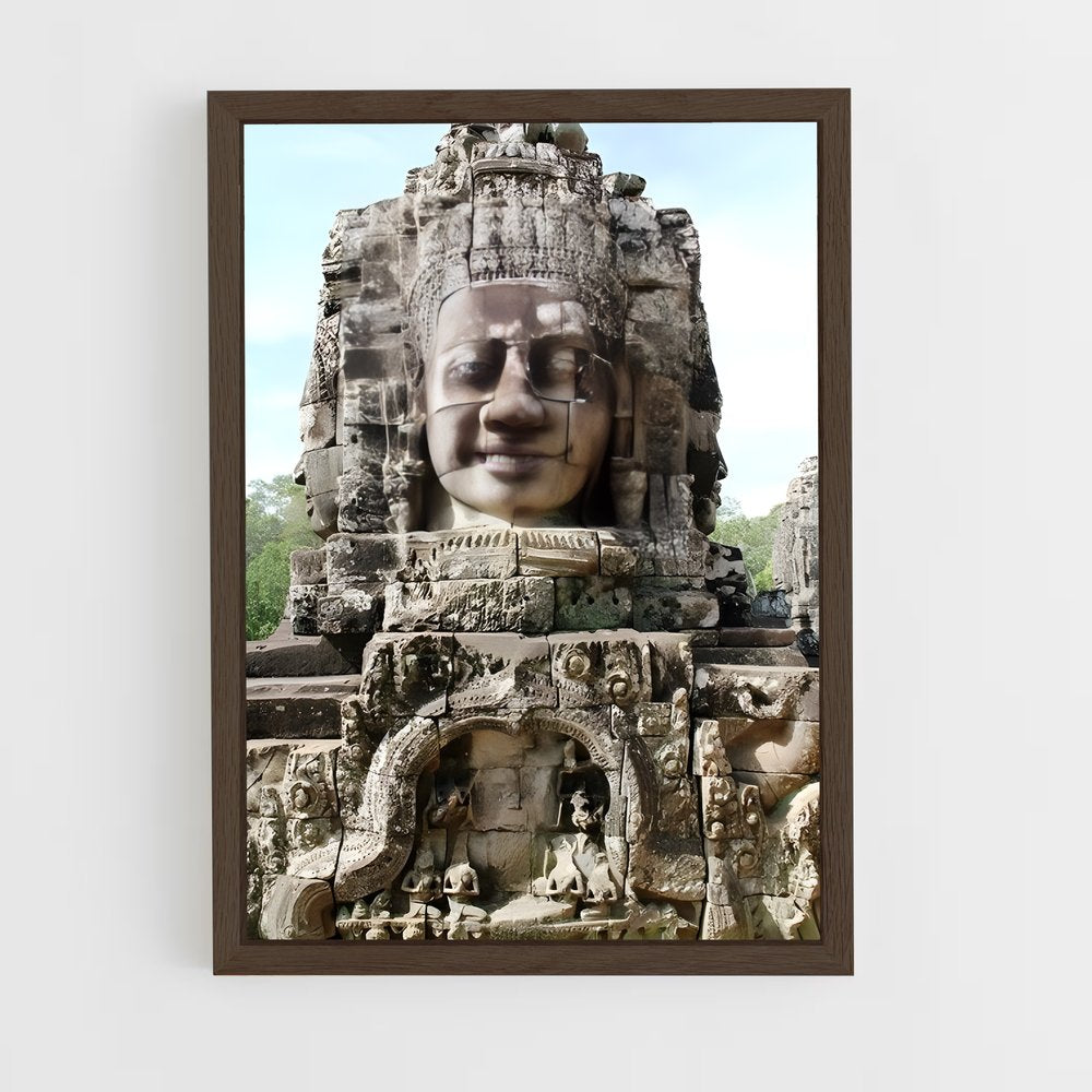 ap-bayon temple-3 cadre Bois foncé