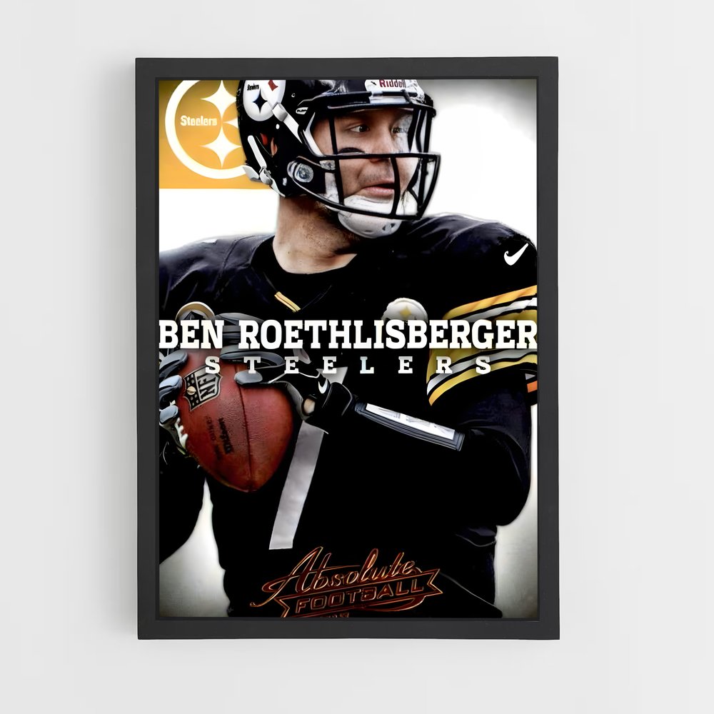 ap-ben roethlisberger-8 cadre Noir