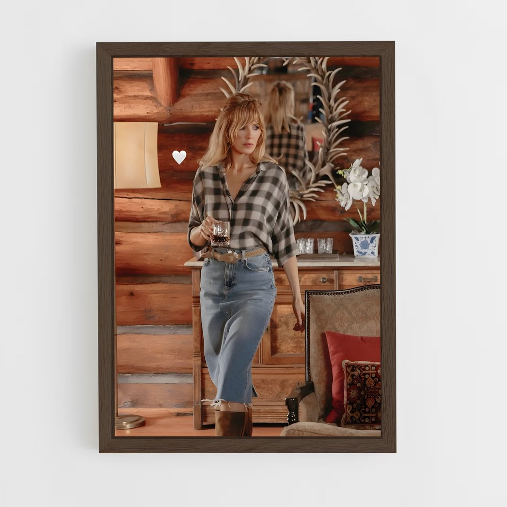 ap-beth dutton-2 cadre Bois foncé