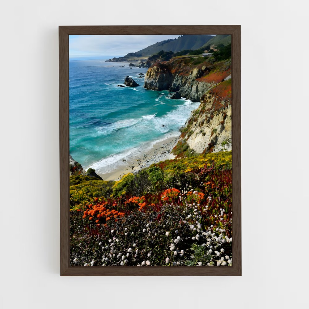ap-big sur cliffs-1 cadre Bois foncé