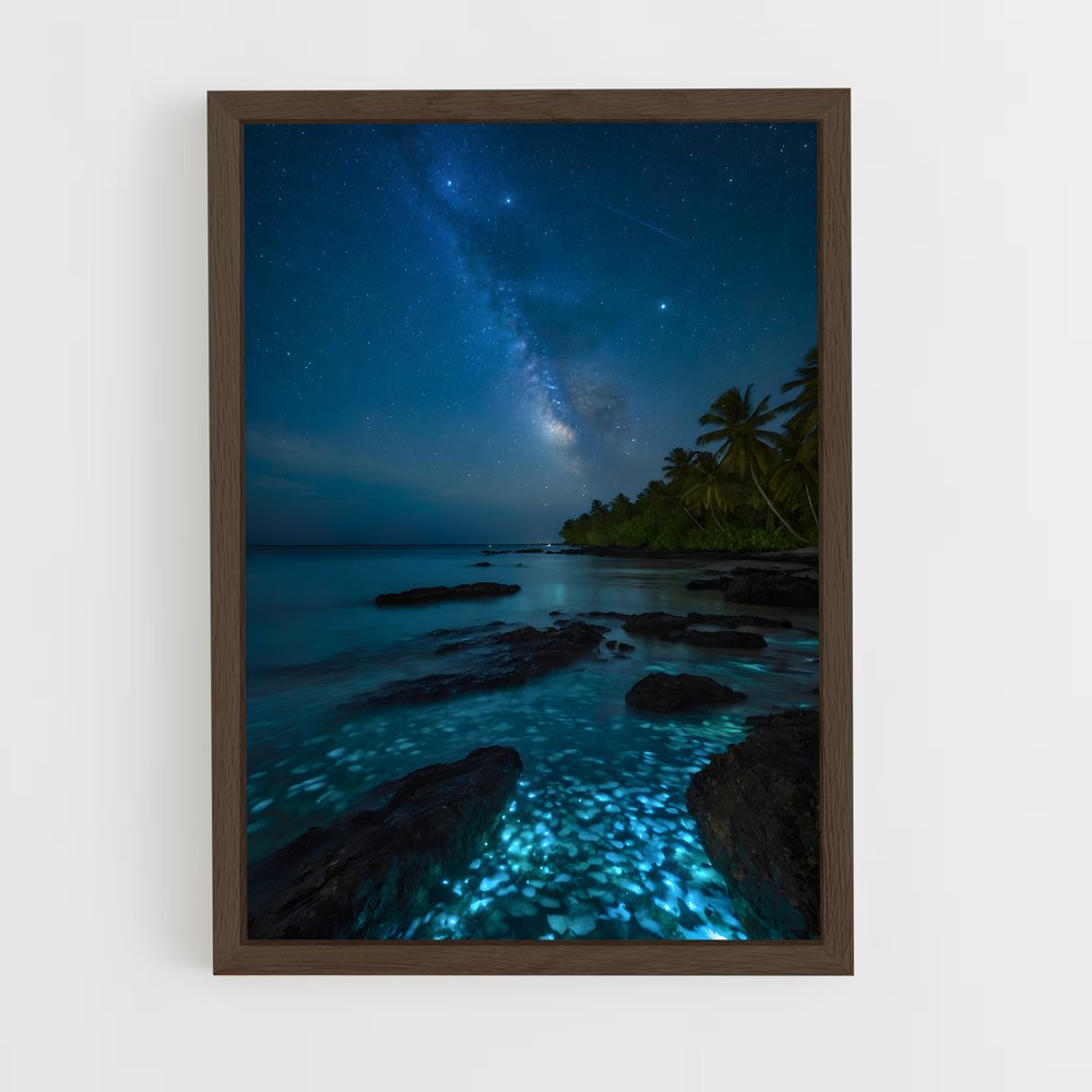 ap-bioluminescent beaches-3 cadre Bois foncé