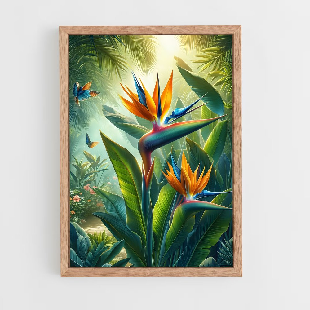 ap-bird of paradise-10 cadre Bois clair
