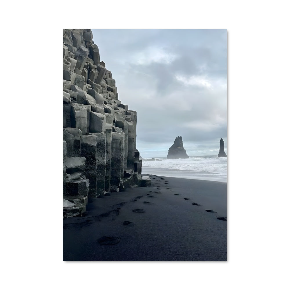 Poster Black sand beach 94400