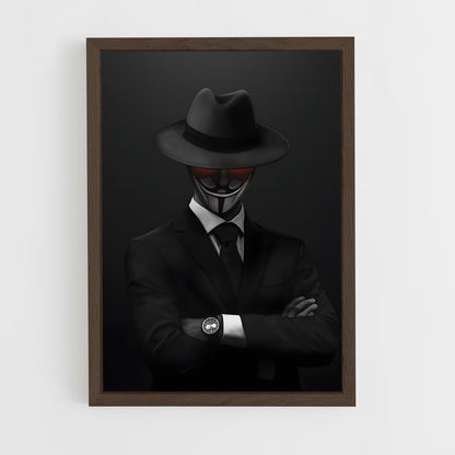 ap-black hat-1 cadre Bois foncé