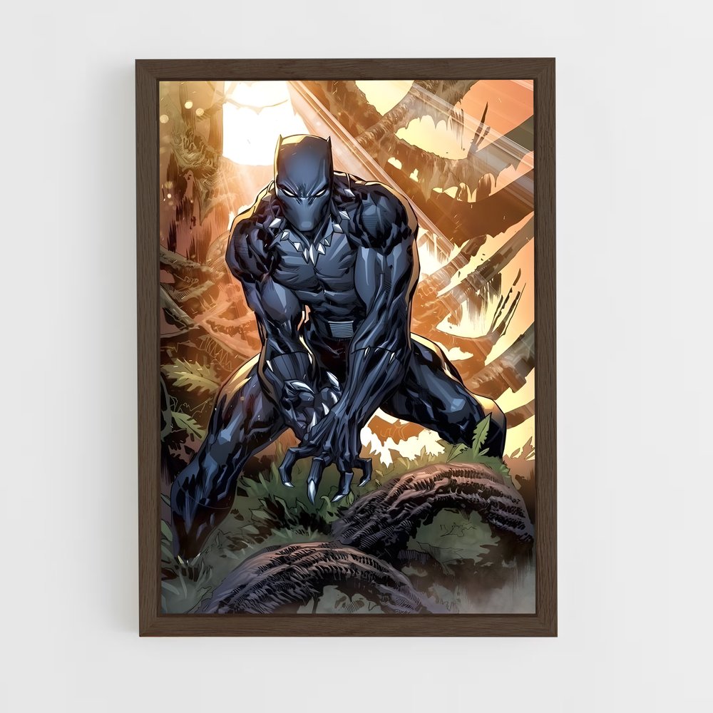 ap-black panther-1 cadre Bois foncé