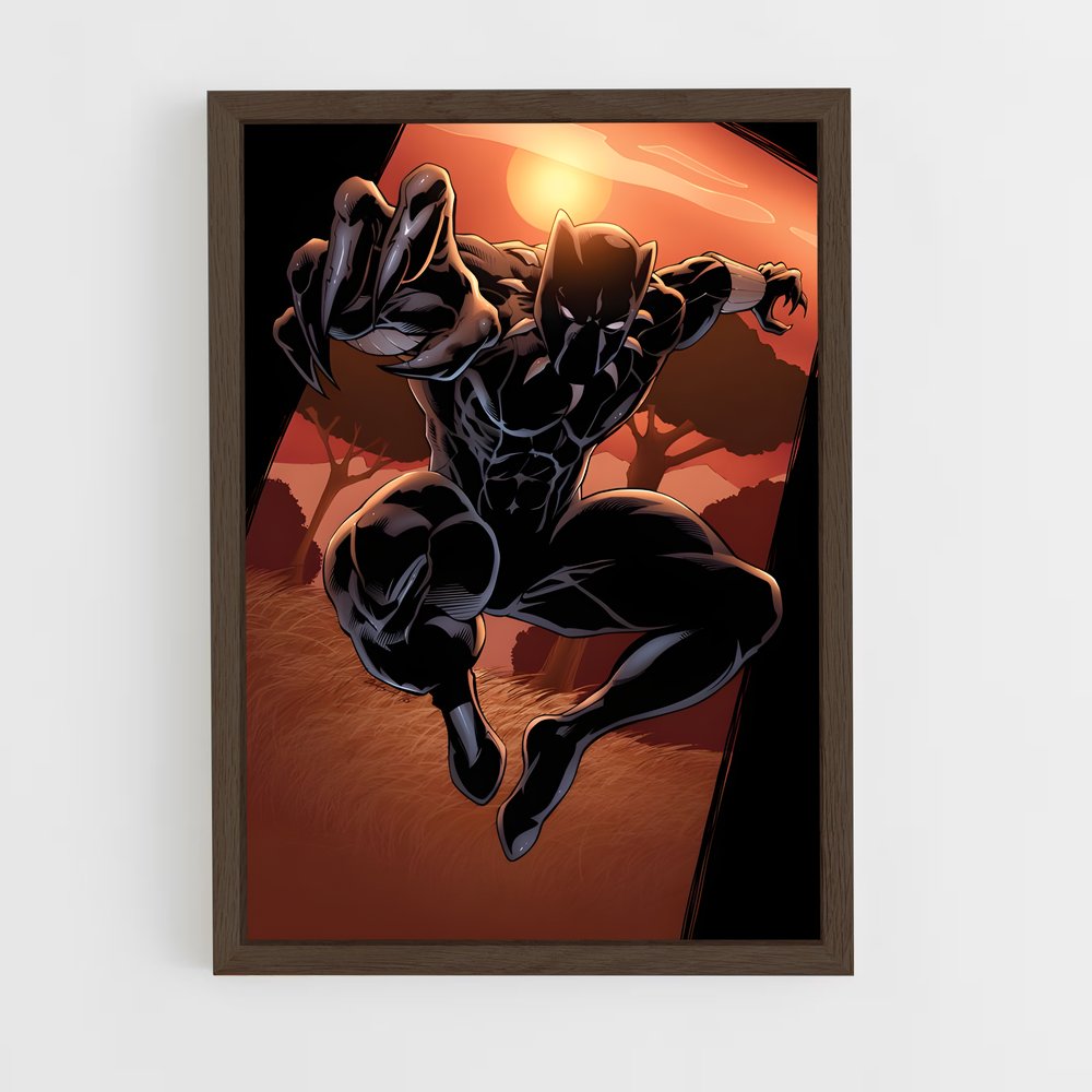 ap-black panther-4 cadre Bois foncé