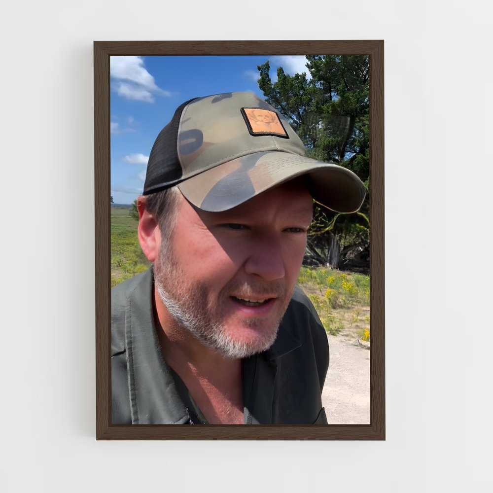 ap-blake shelton-5 cadre Bois foncé