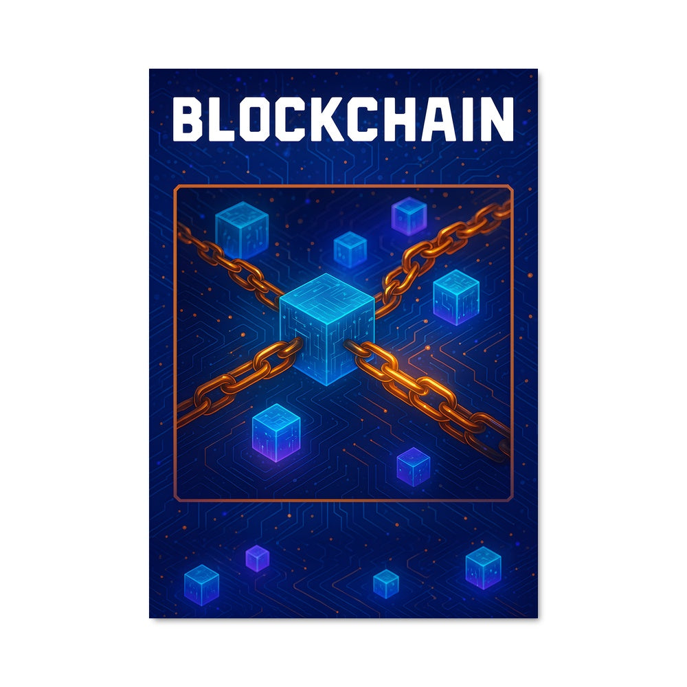 Poster Blue Blockchain