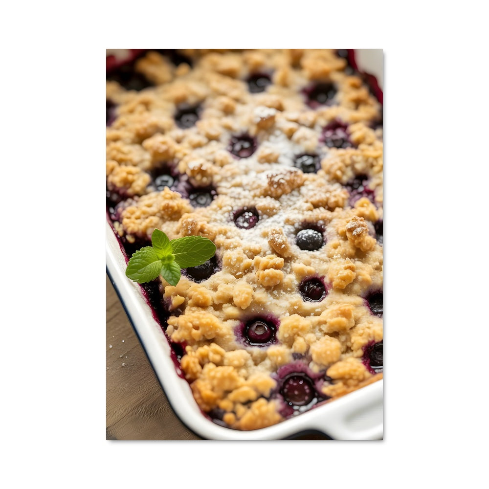 Poster Crumble aux Myrtilles