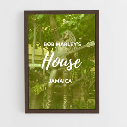 ap-bob marley museum-3 cadre Bois foncé