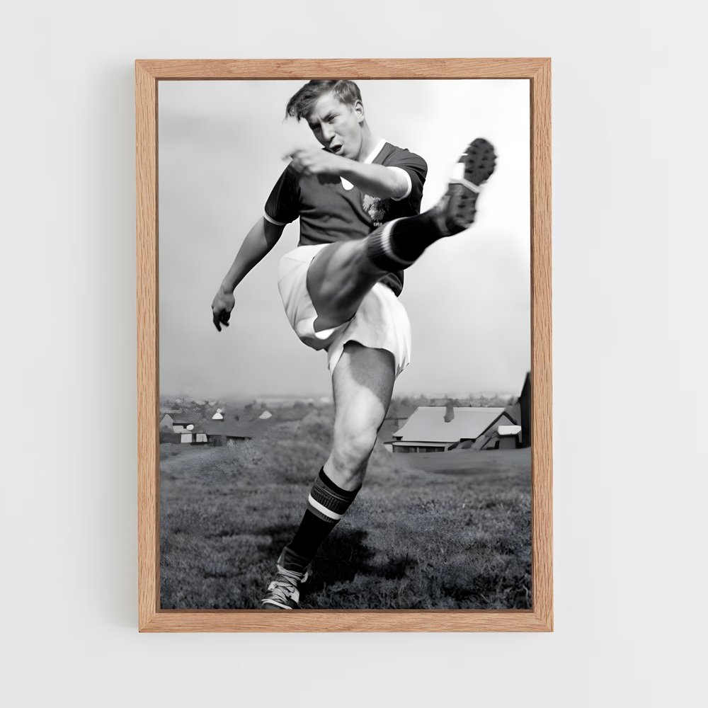 ap-bobby charlton-2 cadre Bois clair