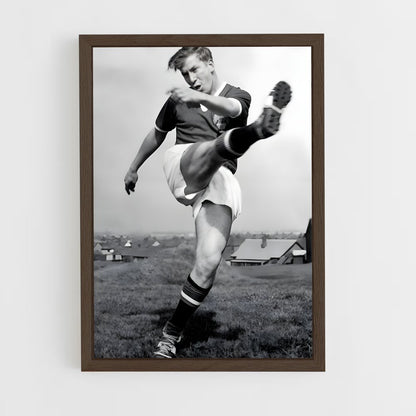 ap-bobby charlton-2 cadre Bois foncé
