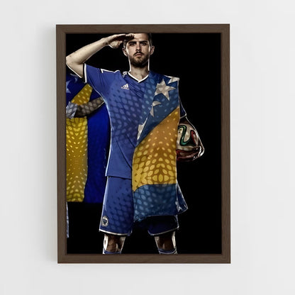 ap-bosnia herzegovina national football team-2 cadre Bois foncé