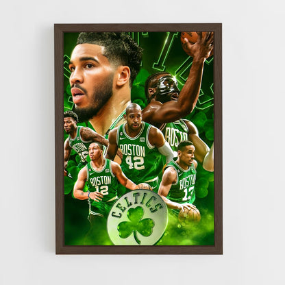 ap-boston celtics-2 cadre Bois foncé