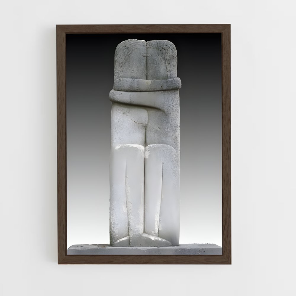 ap-brancusi kiss-6 cadre Bois foncé