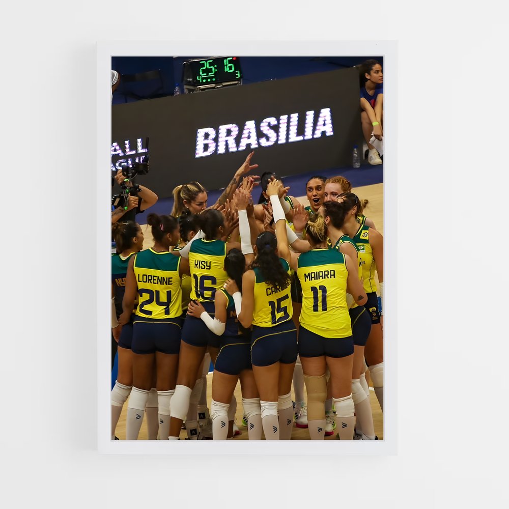 ap-brazil national volleyball team-1 cadre Blanc