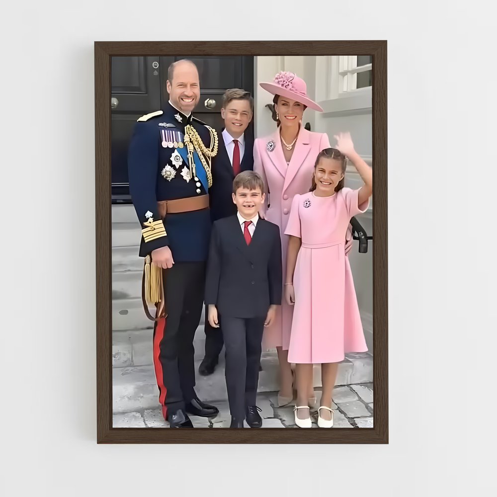 ap-british royal family-3 cadre Bois foncé