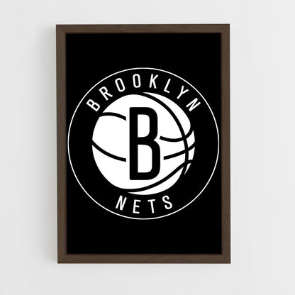 ap-brooklyn nets-1 cadre Bois foncé