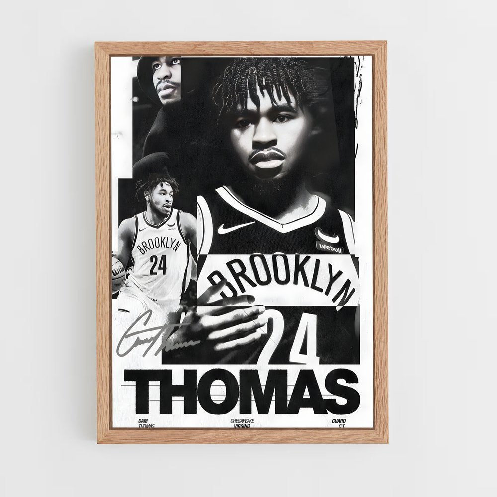 ap-brooklyn nets-4 cadre Bois clair