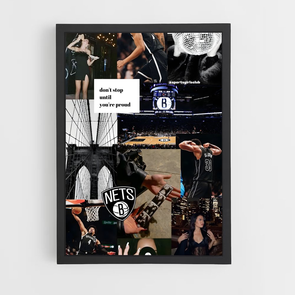 ap-brooklyn nets-6 cadre Noir