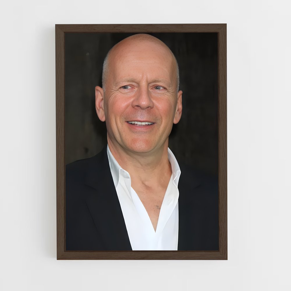 ap-bruce willis-6 cadre Bois foncé
