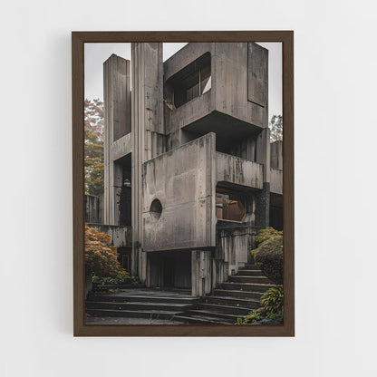 ap-brutalist architecture-3 cadre Bois foncé