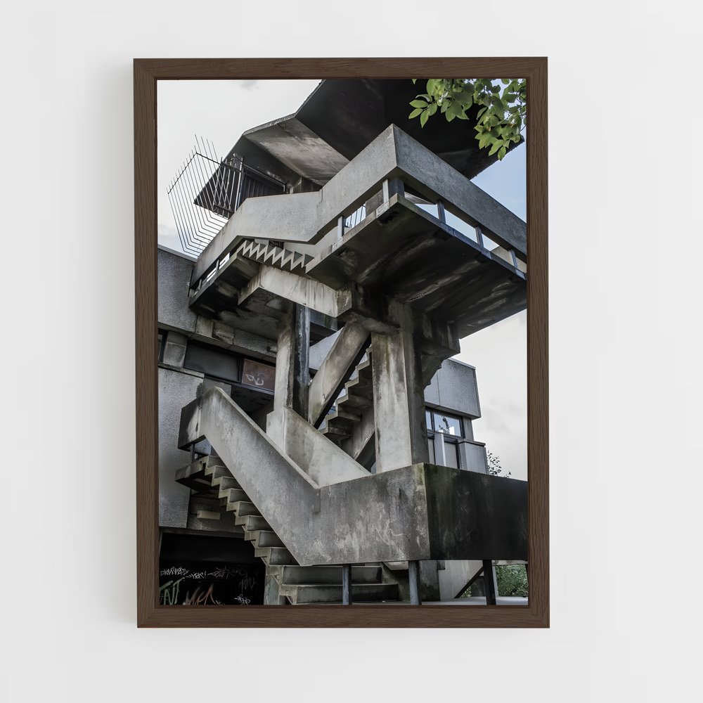 ap-brutalist architecture-6 cadre Bois foncé