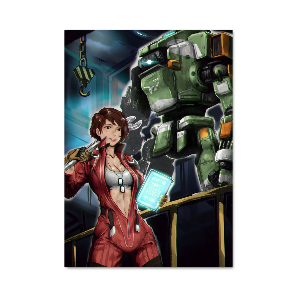 Poster Femme et Robot