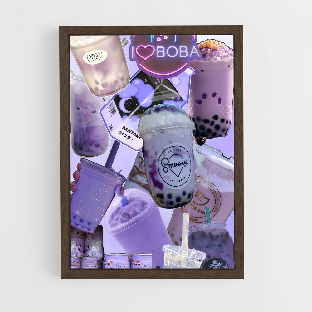 ap-bubble tea-4 cadre Bois foncé