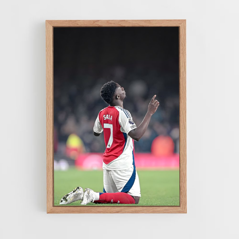ap-bukayo saka-2 cadre Bois clair