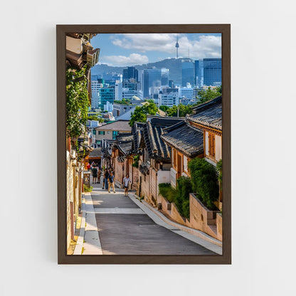 ap-bukchon hanok village-2 cadre Bois foncé