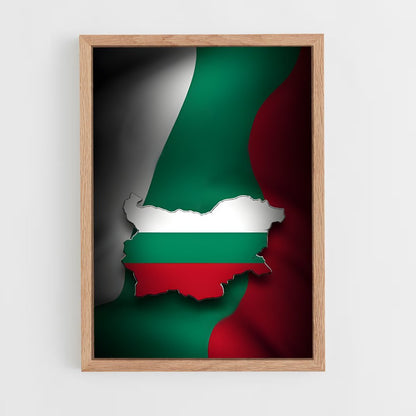 ap-bulgaria flag-2 cadre Bois clair