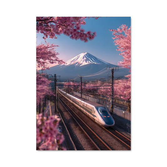 Poster Train de Cerisiers