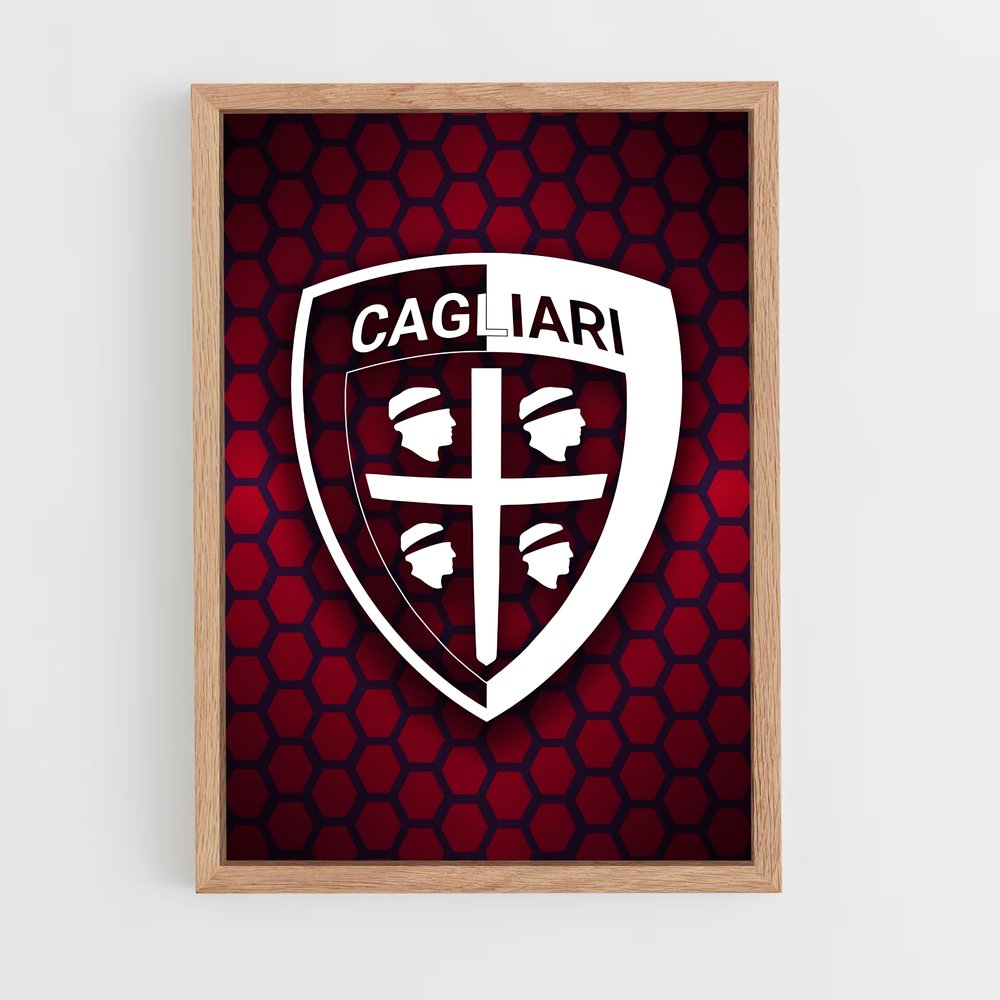 ap-cagliari calcio-14 cadre Bois clair
