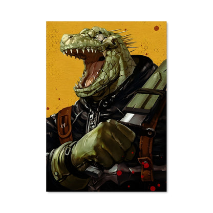 Poster Serpent Armé