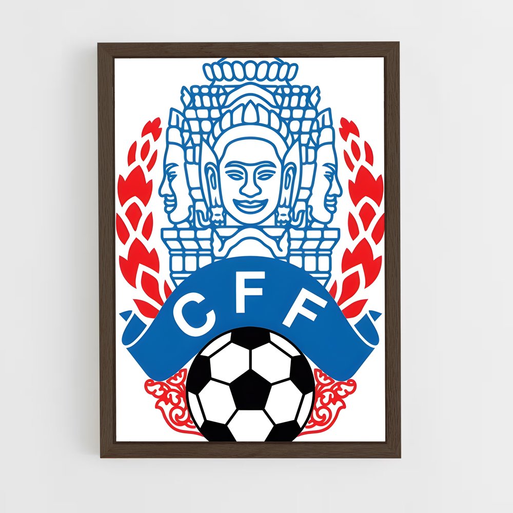 ap-cambodia national football team-1 cadre Bois foncé