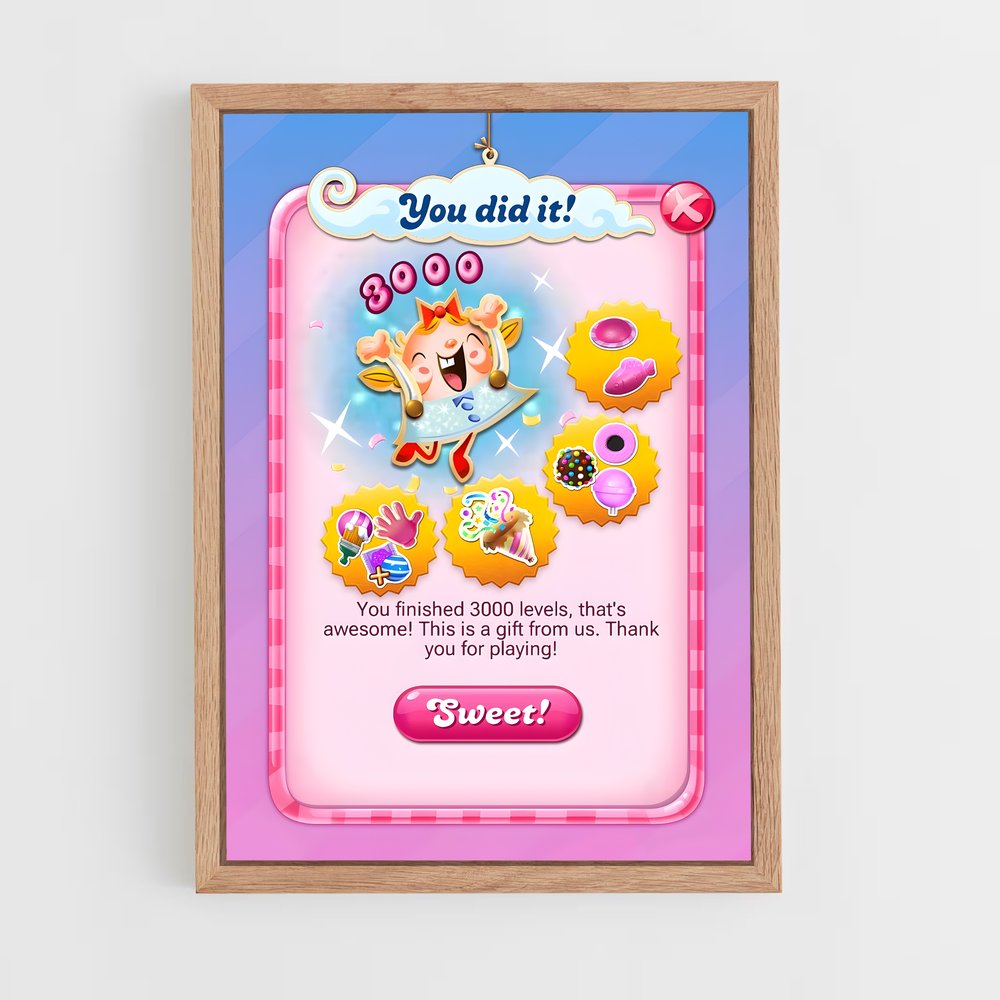 ap-candy crush-5 cadre Bois clair