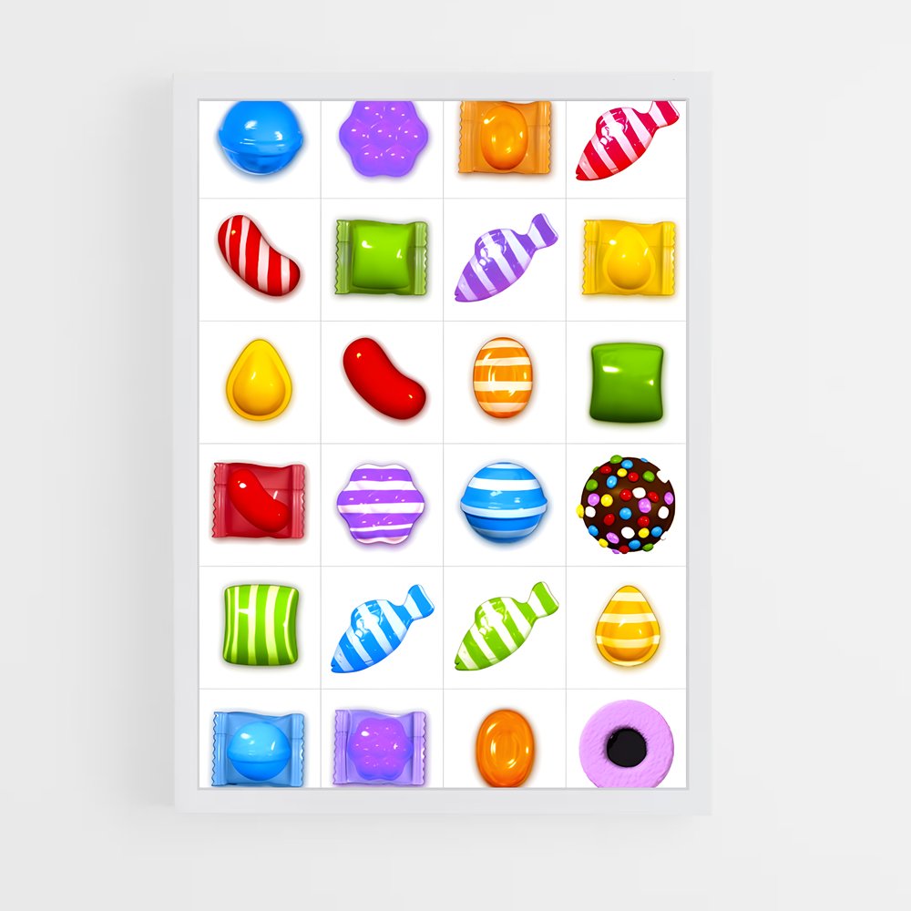 ap-candy crush-6 cadre Blanc