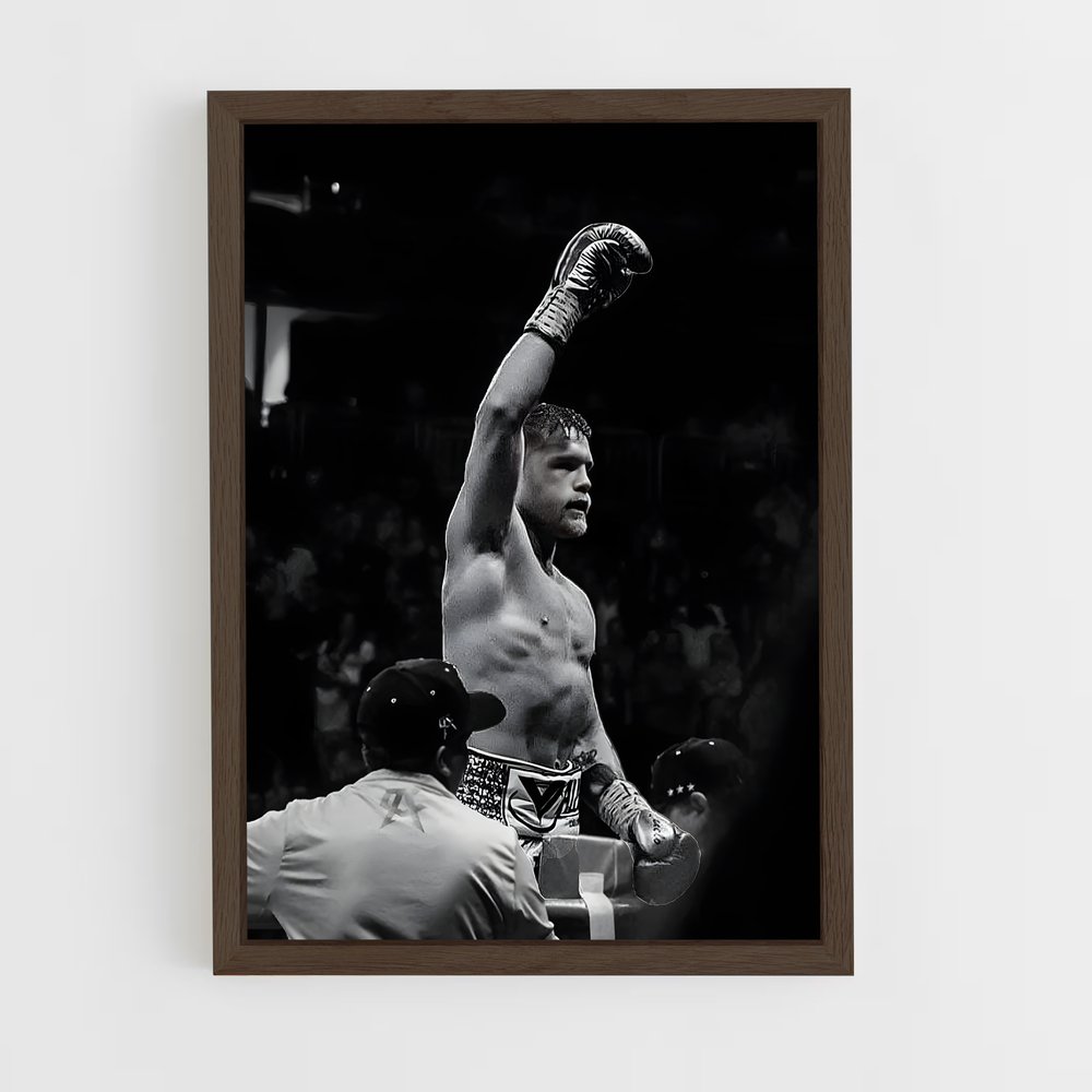 ap-canelo alvarez-3 cadre Bois foncé