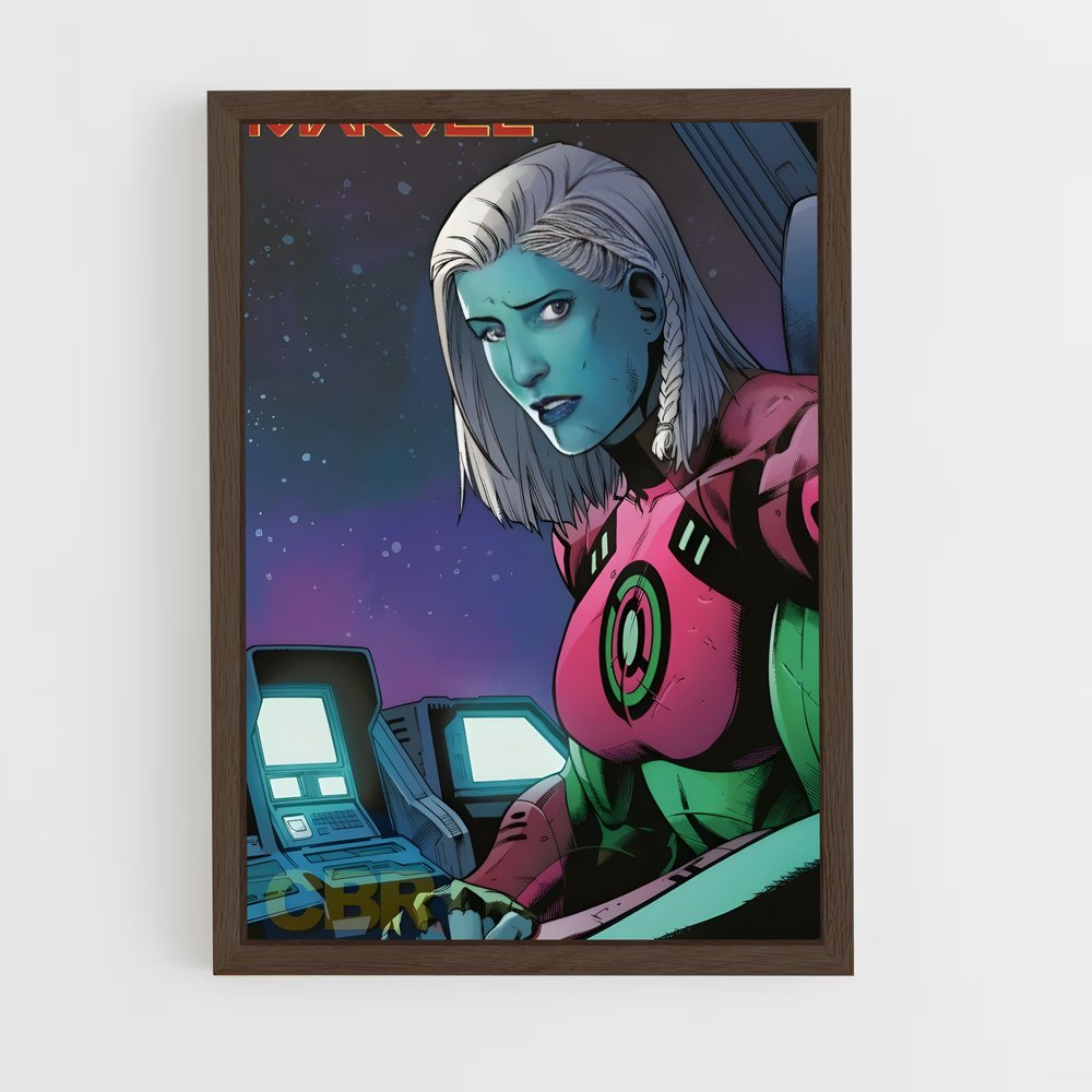 ap-captain marvel kree-1 cadre Bois foncé