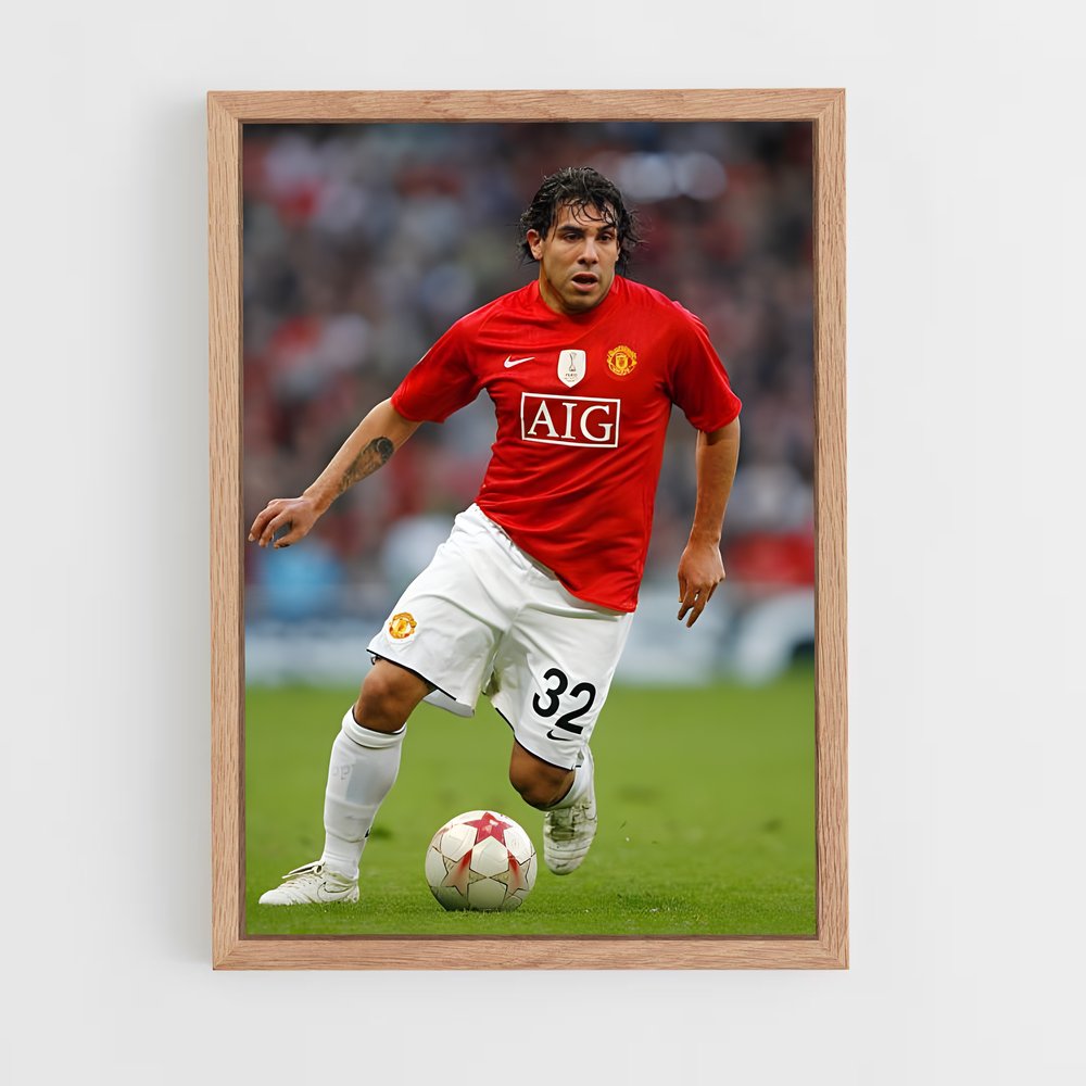 ap-carlos tevez-7 cadre Bois clair
