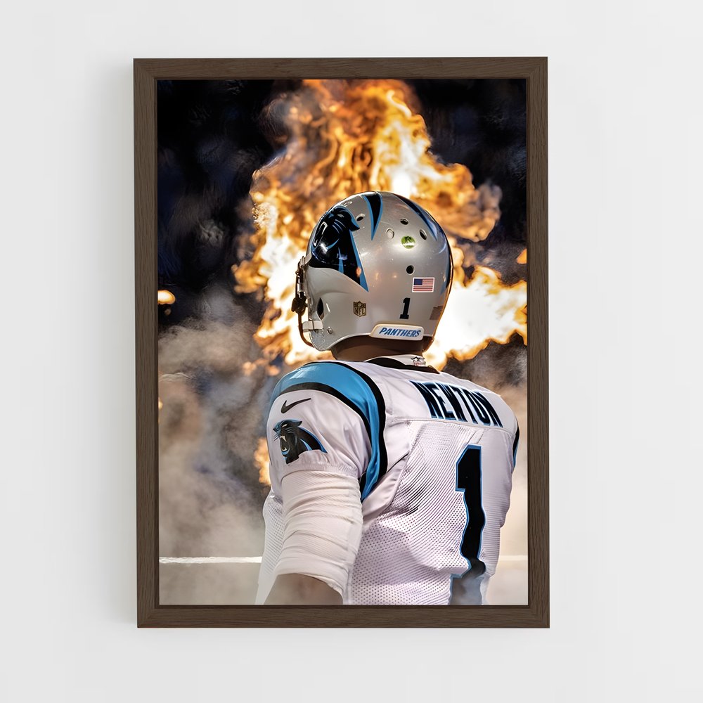 ap-carolina panthers-2 cadre Bois foncé