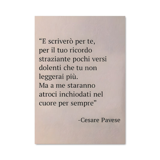 Poster L'Élégance de Pavese